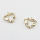 Planet Heart Zircon Charm 6pcs/lot for DIY Necklace Making