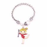 Crystal Cheerleader Cheer Girl Pendant Bracelet