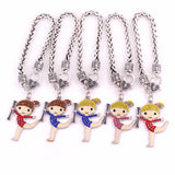 Crystal Cheerleader Cheer Girl Pendant Bracelet