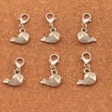 15pcs Big Head Fish Clasp Charm Beads 25.9x12.4mm