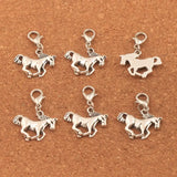 Running Bow Horse Clasp Charm Beads 15pcs