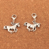 Running Bow Horse Clasp Charm Beads 15pcs