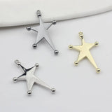 10pcs Zinc Alloy Irregular Star Charms Pendant for DIY Jewelry Making