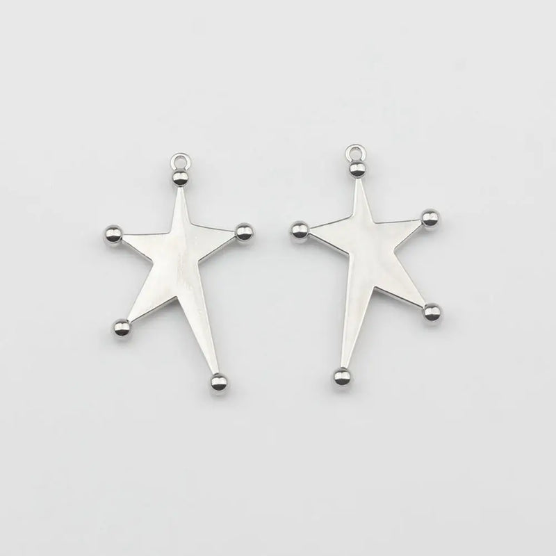 10pcs Zinc Alloy Irregular Star Charms Pendant for DIY Jewelry Making