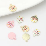 Zinc Alloy Spray Paint Flower Charms 6pcs DIY Jewelry Making