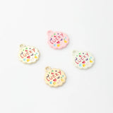 Zinc Alloy Spray Paint Flower Charms 6pcs DIY Jewelry Making