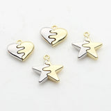 Heart Stars Charms Pendant 10pcs/lot DIY Jewelry Making Earrings Accessories