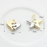 Heart Stars Charms Pendant 10pcs/lot DIY Jewelry Making Earrings Accessories