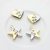 Heart Stars Charms Pendant 10pcs/lot DIY Jewelry Making Earrings Accessories