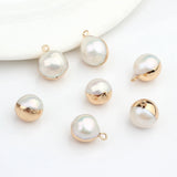 Baroque Pearls Round Charms 4pcs/lot DIY Necklace Jewelry Making