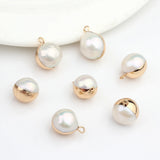 Baroque Pearls Round Charms 4pcs/lot DIY Necklace Jewelry Making