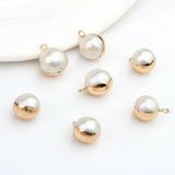 Baroque Pearls Round Charms 4pcs/lot DIY Necklace Jewelry Making