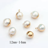 Baroque Pearls Round Charms 4pcs/lot DIY Necklace Jewelry Making
