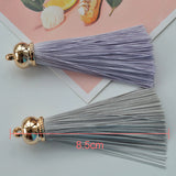Zinc Alloy & Polyester Tassel Pendants for DIY Jewelry Making, 10 PCs