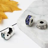 Zinc Alloy Big Hole European Beads Charm Bracelet Pendant with Stones