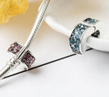 Zinc Alloy Big Hole European Beads Charm Bracelet Pendant with Stones