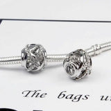 Zinc Alloy European Beads Charm Bracelet Spacer with Stones