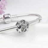 Zinc Alloy European Beads Charm Bracelet Spacer with Stones