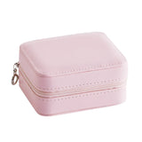 Zipper Jewelry Organizer Box Mirrored Display Holder