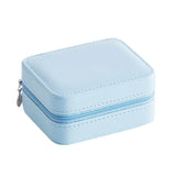 Zipper Jewelry Organizer Box Mirrored Display Holder