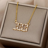 Zircon Angel Number Necklace Women