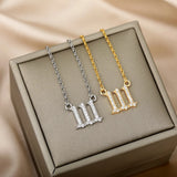 Zircon Angel Number Necklace Women