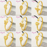 Zircon Bangles Golden Bracelet Colorful Ring Copper Classic Jewelry