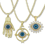 Zircon Evil Eye Pendant Necklace Party Gift Women
