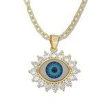 Zircon Evil Eye Pendant Necklace Party Gift Women