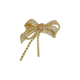 Zircon Bow Brooch Elegant Accessory
