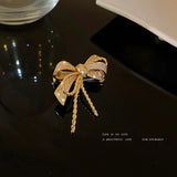 Zircon Bow Brooch Elegant Accessory