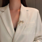Zircon Bow Brooch Elegant Accessory