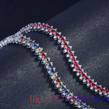 Zircon Gemstone Bracelet 925 Silver Bangle Vintage Natural Stone