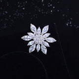 Zircon Brooch Snowflake Collar Needle No-seam Anti-glare Buckle