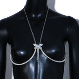 Zircon Butterfly Body Chain Lingerie Bikini