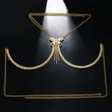 Zircon Butterfly Body Chain Lingerie Bikini