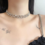 Zircon Butterfly Neck Chain Short Copper Collarbone Chain Jewelry Luxury Choker