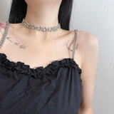 Zircon Butterfly Neck Chain Short Copper Collarbone Chain Jewelry Luxury Choker