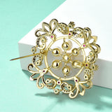 Zircon Corsage Natural Pearl Pin Brooch Retro Brooch Women's Jewelry