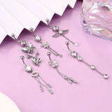 Zircon Crystal Belly Button Ring Dangle Wing Piercing Jewelry