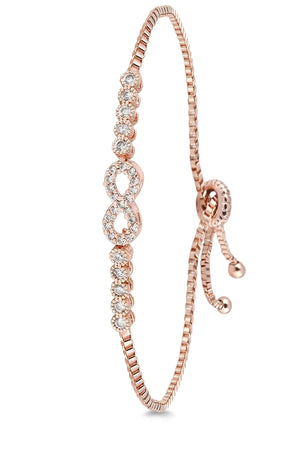 Zircon CZ Adjustable Infinity Bracelet