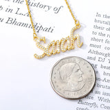 Zircon Name Necklace Crystal Letters Pendant Personalized Choker