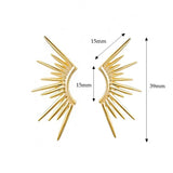 Zircon Earring 925 Sterling Silver Lucky Wings Stud Earring