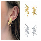 Zircon Earring 925 Sterling Silver Lucky Wings Stud Earring