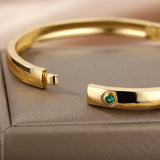 Zircon Evil Eye Open Cuff Bangle Bracelet Women Jewelry