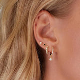 Zircon Eyes Earrings 925 Sterling Silver Stud Ear Rings Mini Pendientes