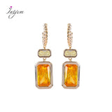 Geometric Gemstone Earrings S925 Sterling Silver Tassel Earring