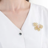 Zircon Butterfly Brooches Freshwater Pearl Accessorie