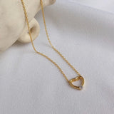 Zircon Heart Pendant 925 Sterling Silver Necklace for Women