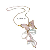 Zircon Pearls Necklace Ladies Clavicle Chain Necklace